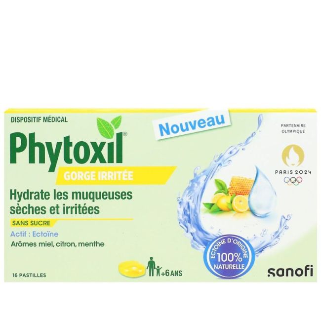 Phytoxil Mal De Gorge Past Miel Citron Menthe Adulte Enfant +6Ans B/16