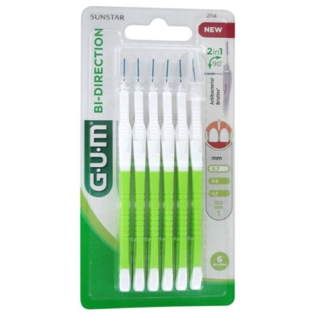 Gum Bi-Direction Brossette Inter-Dentaire 0,7Mm B/6