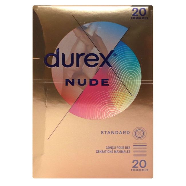 Durex Nude Original Preservatif Lubrifie B/20