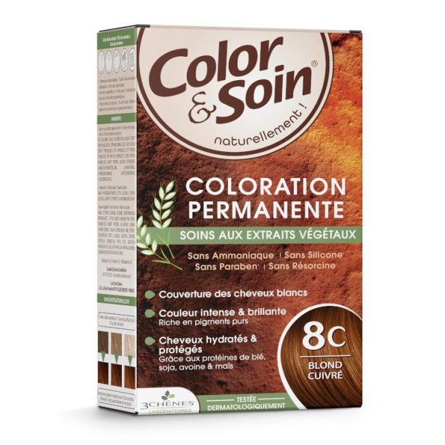 Color&Soin Kit Coloration Permanente 8C Blond Cuivre