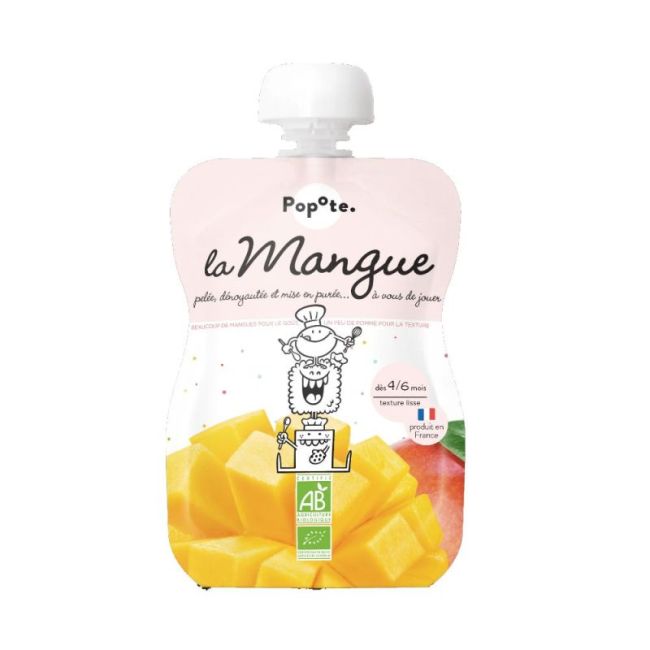 Popote Aliment Infant Mangue Bio Gourde/120G