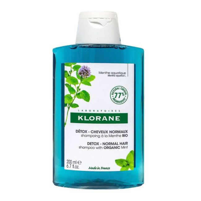 Klorane Capillaire Shampooing Detox Menthe Bio Fl/200Ml