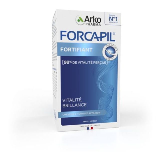 Forcapil Fortifiant Gel Cheveux Et Ongles Pilulier/180