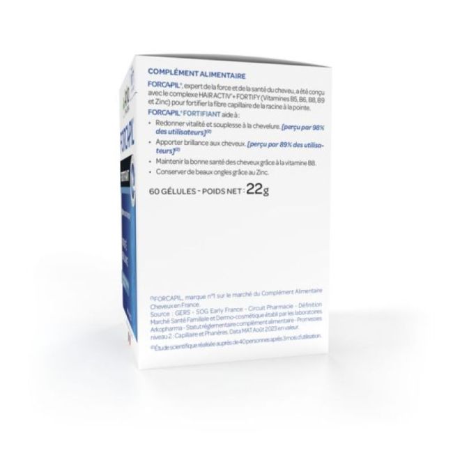 Forcapil Fortifiant Gel Cheveux Et Ongles Pilulier/60
