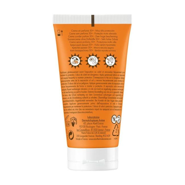 Avene Solaire Spf50+ Cr Sans Parfum Tres Haute Protection T/50Ml