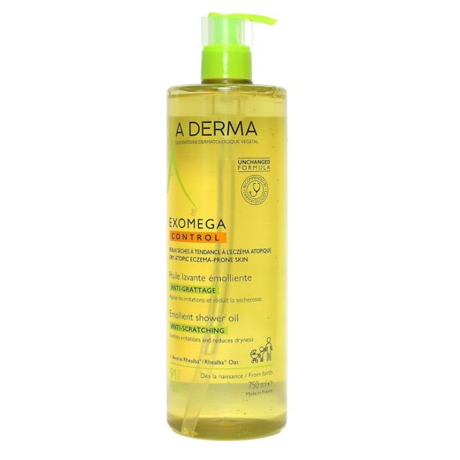 Aderma Exomega Control Huile Lavante Emolliente Anti-Grattage Fl Pompe/750Ml Nouveau Flacon