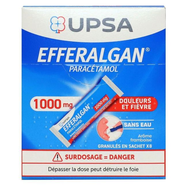 Efferalgan 1000 Mg Gle En Sachet Fruits Rouges Sach/8
