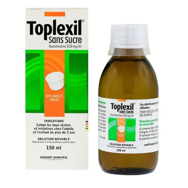 Toplexil 0,33 Mg/Ml S Buv Sans Sucre Edulcore A L'acesulfame Potassique Fl/150Ml