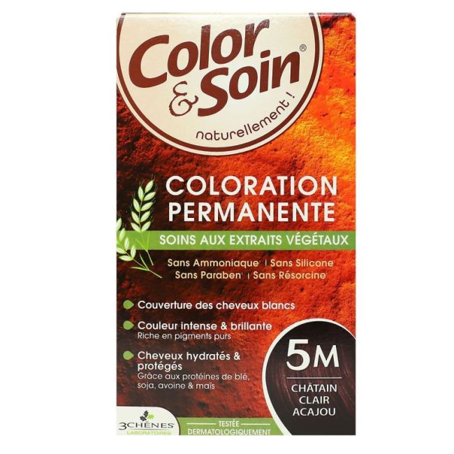 Color&Soin Kit Coloration Permanente 5M Chatain Clair Acajou
