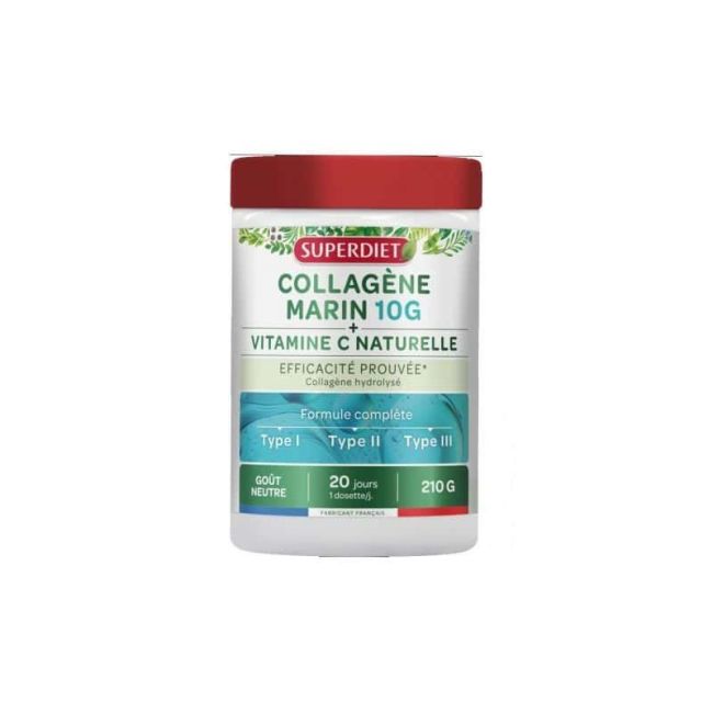Superdiet Collagene Marin + Vitamine C Pdr Pot/210G