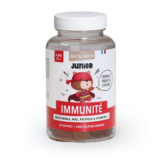 Nat&Form Junior Ours Gomme Oursons Immunite B/60