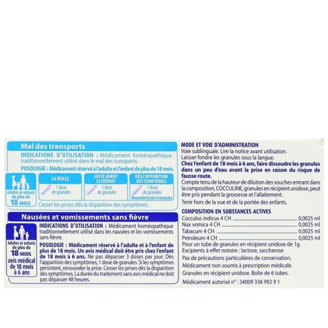 Cocculine Gran En Recipient Unidose 6T