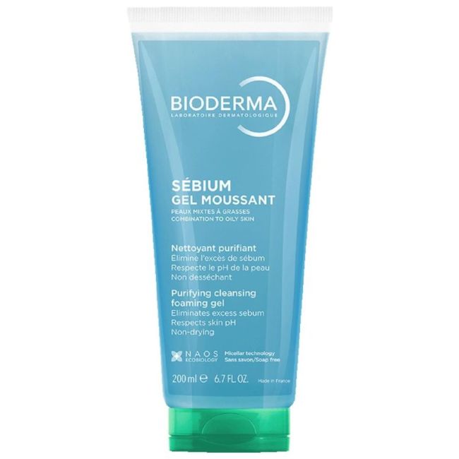 Bioderma Sebium Gel Moussant Nettoyant Purifiant T/200Ml