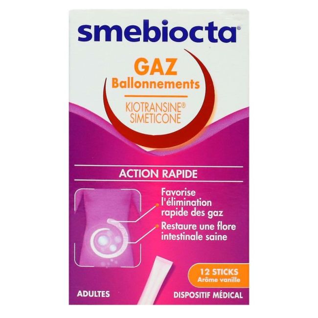 Smebiocta Gaz Ballonnements Pdr 12Sticks/2G