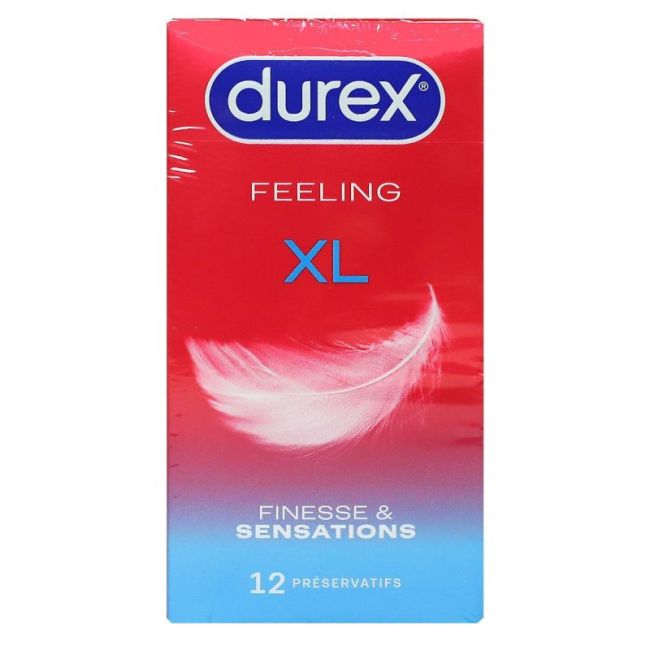 Durex Feeling Xl Preservatif Lubrifie B/12