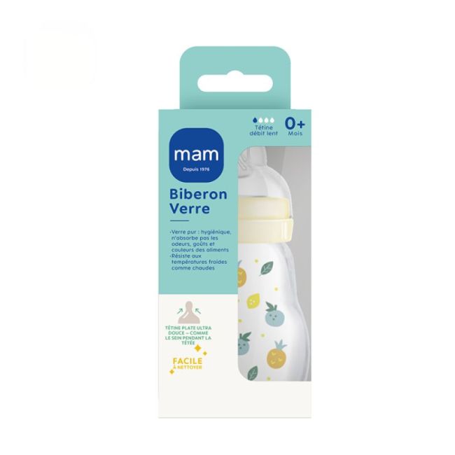 Mam Biberon Tetine Debit 1 Blanc 170Ml