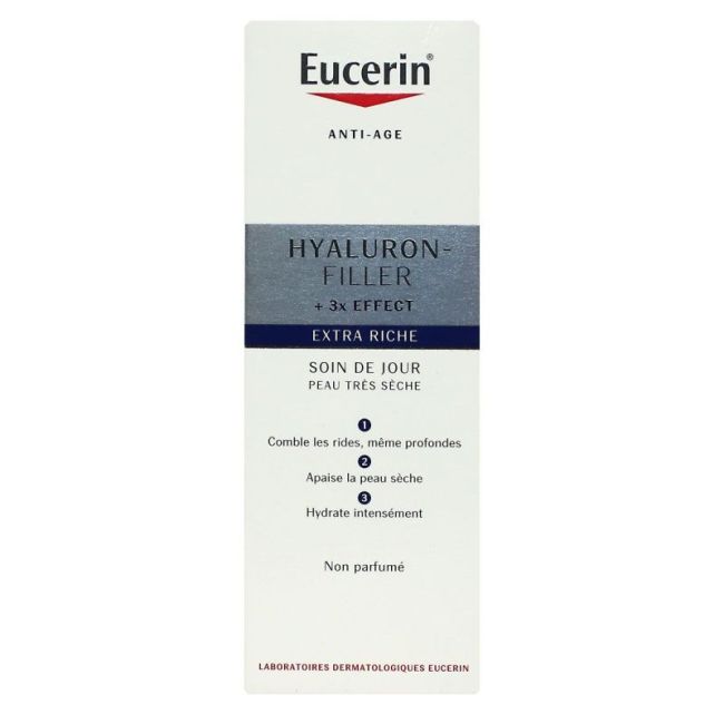 Eucerin Hyaluron-Filler Extra Riche Emuls Soin Anti-Rides De Jour Fl Pompe/50Ml