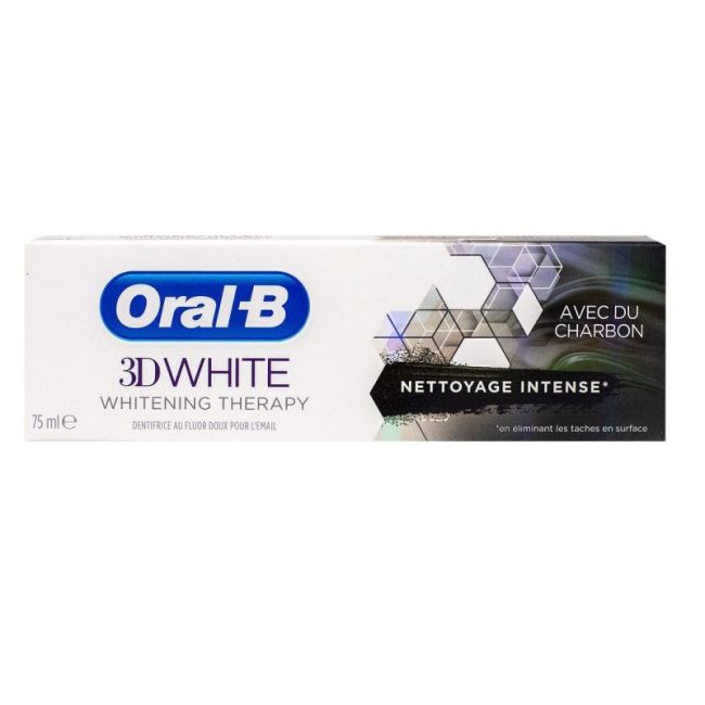 Oral B 3D White Whitening Therapy Dentifrice Charbon Nettoyage Intense T/75Ml