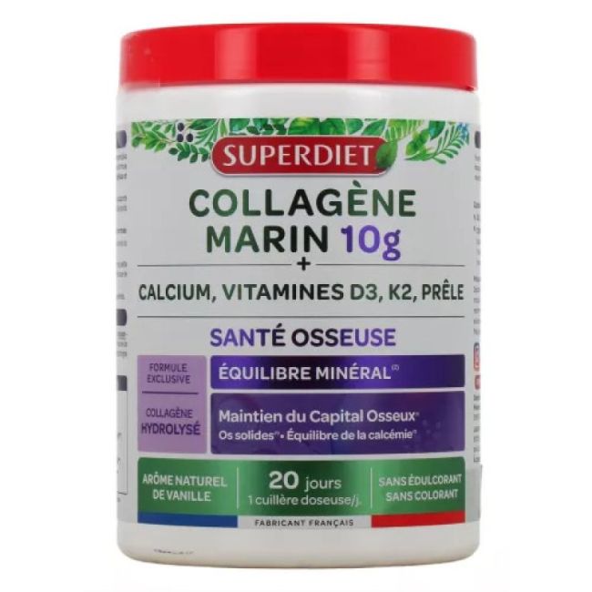 Superdiet Collagene Marin 10 G Pdr Sante Osseuse Pot/240G