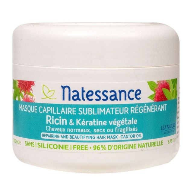 Natessance Ricin Masque Capillaire Sublimateur Regenerant Pot/200Ml